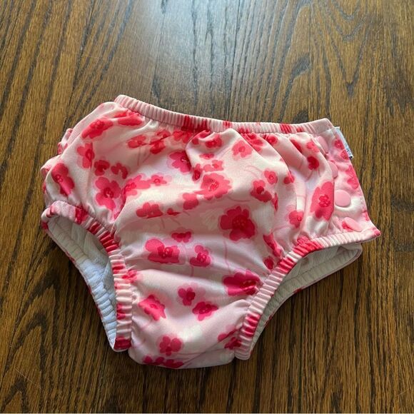 🍭6/$30 I play Floral Ruffle Butt UPF 50+ Swim Diaper for Baby Girl - 12 months - Picture 1 of 6